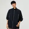 Ropa para Hombre Tangkez Otoño Nueva Casual Versátil Holgada Moda Chaqueta para Hombre, Elegante y Moderna Cuello Alto Unisex Abrigo