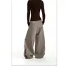 2026 Calça Casual Retro Americana Lavada Cor Café Micro Flare Masculina Feminina Slim Perna Reta Modeladora Cleanfit Calça Social