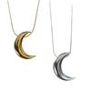 Estilo Europeo y Americano Moda Simple Sentido del Diseño Collar de Luna de Metal Cadena Pesada para Clavícula Artículo Brote de Luna