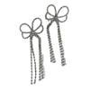Luz de Luxo Requintado Super Flash Diamante Borboleta Borla Brincos Longos Moda Elegante Nicho High-end Brincos Nova Chegada