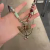 Estilo Étnico Retro Hecho a Mano Cerámica Mariposa Colgante Collar Mujer Nuevo Nuevo Chinoiserie Cadena Larga de Perlas Accesorios para Sudadera