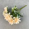 Dalia Crisantemo Simulada de 6 Cabezas para Decoración del Hogar, Arreglos Florales de Boda, Flores Artificiales, Adornos de Flores Artificiales Multicolores de Ensueño, Exhibiciones Florales