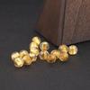 Cuentas Esmaltadas con Lámina de Oro Cuentas Esmaltadas Gris Fragante Cuentas de Transferencia Accesorios para Pulsera DIY Cuentas Espaciadoras Cuentas con Lámina de Oro Cuentas de Posicionamiento