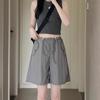 Verão estilo coreano mulheres grávidas shorts ajustáveis verão fino solto shorts casuais moda trabalho shorts de perna larga