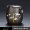 Taza de Ceremonia de Arcilla Púrpura con Asa, Juego de Té Kung Fu de Loto Cerámico para el Hogar con Taza de Ceremonia y Mar de Té