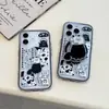 Funda Creativa Ins Gato Graffiti Adecuada para Teléfono Móvil Apple 16Promax Iphone15 Soporte Magnético 14/13 Corea