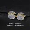 Gelatina Natural de Lichi Ágata Blanca Bolsa de la Suerte Gato Garra Colgante Calcedonia Blanca Jade Hebilla de Seguridad Accesorios Hechos a Mano Accesorios DIY