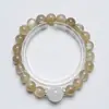 [Diamante Marrón Jinglu] Pulsera de Cristal Azul Natural Luna de Leche para Mujer Más Fácil de Combinar Pulsera de Cristal Té de Leche al por Mayor