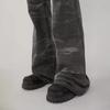 Estilo Water Ripple Loose Straight Jeans Unissex 2214 Moda Marca Estilo Americano Juventude Calça Casual