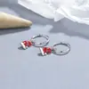 Pendientes serie navideña para mujer plata de ley 925 ambiente navideño Pendientes de campana y copo de nieve personalidad estilo ins joyería para orejas
