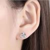 Pendientes de Trébol con un Lujoso Diseño de Pétalos de Circonita, Estilo Coreano, Únicos y Sencillos para Otoño e Invierno, Pendientes de Borla al por Mayor del Fabricante