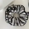 Scrunchie Rayado Retro Francés Mismo Estilo que Influencer de Instagram para Mujer, Elástico Grande de Alta Gama para el Cabello, Cuerda para el Cabello, Diadema, Banda Elástica