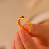 Anillo de Erosión Minimalista para Hombres y Mujeres, Anillos de Pareja Nicho de Lujo Ligero, Regalo para las Fiestas, Abertura Ajustable, Directo del Fabricante
