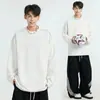 Camisetas de Manga Longa para Homens para Outono e Inverno, Projetadas para Uso Interno e Externo, Tops de Manga Longa, Design Solto com Zíper, Moletons Casuais com Gola Redonda
