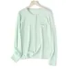 Comfortismo Cardigan Tricô Peça Única Sem Costura 100% Lã Australiana Minimalista Versátil Cor Sólida Gola Redonda Borda Enrolada Cover-Up