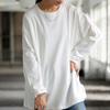 Nuevo Producto de Otoño Camiseta de Manga Larga Estilo Japonés para Mujer Color Puro Camiseta para Capa Interior Algodón Puro Versátil Top de Manga Larga con Cuello Redondo Exportación