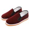 Zapatos Planos de Tela Elásticos para Primavera y Otoño con Suela de Res Hechos a Mano Línea Superior Slip-on de Tela Elástica Casual Zapatos de Tela para Mamá