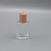Botella de Perfume Elegante de 30ml Botella de Perfume Portátil con Tapa de Madera Botella Atomizadora Cosmética Exquisita Botella Vacía de Vidrio