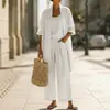 Conjunto de tres piezas de moda casual cómoda de color liso, chaqueta tipo chaleco y pantalones de pierna ancha, nuevo para mujer, primavera y otoño 2026, transfronterizo europeo y americano