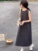 Otoño e Invierno 2026 Nuevo Chaleco Largo Holgado de Punto sin Mangas con Cuello Redondo Transfronterizo Vestido de Punto Tendencia de Moda para Mujer