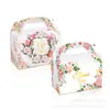 Dd157 Amazon Flores de Agradecimiento Nuestro Amor Tarjeta Blanca Caja Tote de Cartón para Comida y Dulces