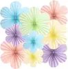 Decoração de Ano Novo Flor de Leque de Papel Layout de Sala de Casamento Colmeia Palavra Feliz Decoração de Casamento Pingente de Teto Lanterna Pendurada no Fundo