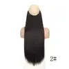 Comércio exterior europeu e americano peruca feminina cortina de cabelo de linha de pesca cabelo liso longo natural remendo de cabelo sem costura fabricantes em estoque peruca de fibra química