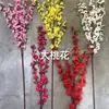 Flor de pêssego artificial 60 galhos de flor de pêssego galhos de flor de ameixa artificial galhos falsos flores artificiais decoração de casamento flores artificiais tecido de seda atacado