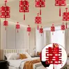 Adorno Colgante de Tres Dimensiones Doble Felicidad para Boda Set de Decoración para Habitación de Boda Suministros para Arreglo de Boda en Pasillo Set Completo Decoración Colgante de Flor de Tirar para Sala de Estar