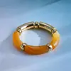 Pulsera Redonda de Acrílico con Gradiente y Lunares Transfronteriza Europea y Americana, Pulsera de Nicho Estilo Hong Kong de Alta Gama, Joyería de Lujo Ligero al por Mayor