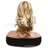 Cola de caballo postiza, moda europea y americana transfronteriza, cola de caballo postiza rizada corta multicolor, cola de caballo postiza de fibra sintética grande y ondulada, trenza postiza