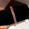 ¡Collar de Flor de Cerezo! Pulsera de Flor con Circonita Cúbica Roja, Pulsera Lujosa y de Moda, Joyería de Lujo Ligero para Mujeres Jóvenes Adineradas