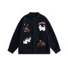 Suéter de cuello alto con bordado de cachorro retro nuevo de primavera 2025, estilo perezoso para hombres y mujeres.