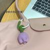 Diy handmade tricotado tulipa chaveiro mori saco pingente bonito menina contraste cor flor bolsa escolar decoração