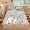 Sábana de Terciopelo de Leche Sanrio Otoño e Invierno Pieza Única Dibujos Animados Gruesa Cálida Manta de Polar Sábana de Terciopelo de Coral Juego de Tres Piezas
