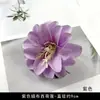 Cabeza de Flor Púrpura Simulada DIY Flor Falsa Flor de Seda Accesorios para Tocados Paquete Set para Salón de Bodas Decoración Fotografía Adornos Pequeños