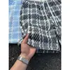 Shorts de Punto Cuadros Azules y Blancos para Hombre, Tendencia de Verano Diseño de Nicho, Pantalones de Cinco Puntos, Pantalones Deportivos Pesados Estilo Americano