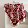 Novo cachecol de imitação de caxemira para mulheres, esquema de cores de videira em espiral estilo europeu, quente para outono e inverno, aquecedor de pescoço para casais, xale longo da moda
