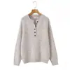 Estilo Old Money Versátil Suéter de Tricô Suave Outono Inverno Nova Moda Versátil Solto Casual Suéter Camada Base Top