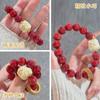 Cinábrio para pulseira de raiz de Bodhi escultura seis palavras provérbios masculinos e femininos Ano Novo vermelho ano de nascimento Bodhi Zi Wenwan atacado