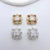 Cobre Chapado en Oro Incrustado con Circonita Cuentas Espaciadoras de Múltiples Agujeros Pulsera de Cristal Hecha a Mano para Bricolaje Collar de Perlas Joyería Accesorios de Cuentas