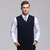Chaleco de punto para hombre, camiseta básica para hombre, tejido sin mangas de cuello en V ajustado para negocios, chaleco para hombre, suministro directo de fábrica