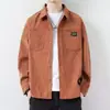 2026 Primavera y Otoño Casual para Hombre de Pana Versátil Manga Larga Camisa Cuello Chaqueta Marca de Moda Cuello Solapa Ropa para Hombre
