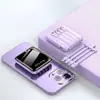 Mini Power Bank Portátil com Cabo Embutido, Grande Capacidade de 10000mAh, Compacto e Portátil, Fonte de Alimentação Móvel para Presente, Ultra Fino para Atacado