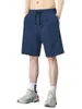 Pantalones cortos de seda de hielo para deportes de verano para hombre, pantalones casuales de seda de hielo para hombre, pantalones de chándal finos de verano con bolsillos, pantalones cortos de moda para hombre