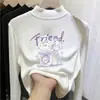 Camiseta interior versátil de forro polar para niños, estilo otoño e invierno, camiseta para niñas, cuello semi-alto, para niños mayores, capa interior cálida, top de manga larga