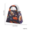 Bolsa de Dulces de Tela No Tejida Estéreo de Halloween Accesorios de Decoración para Fiestas de Halloween Infantiles Bolso con Estampado de Araña y Calabaza