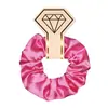 Diadema de Scrunchie de Color Sólido Brillante Satinado para Recoger la Cola de Caballo, Anillo para el Cabello con Forma de Intestino de Cerdo, Set