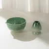 Amazon Juego de Tazón de Matcha Estilo Japonés con Batidor de Té y Pico, Tazón de Matcha Hecho a Mano, 100 Púas, Transfronterizo
