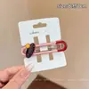 Grampo de Cabelo Colorido Contrastante Estilo Coreano para Mulheres 2025 Novo Franja Presa Presilha Bico de Pato Doce Presilha Lateral Cabelo Quebrado Grampo de Cabelo Adorno de Cabeça